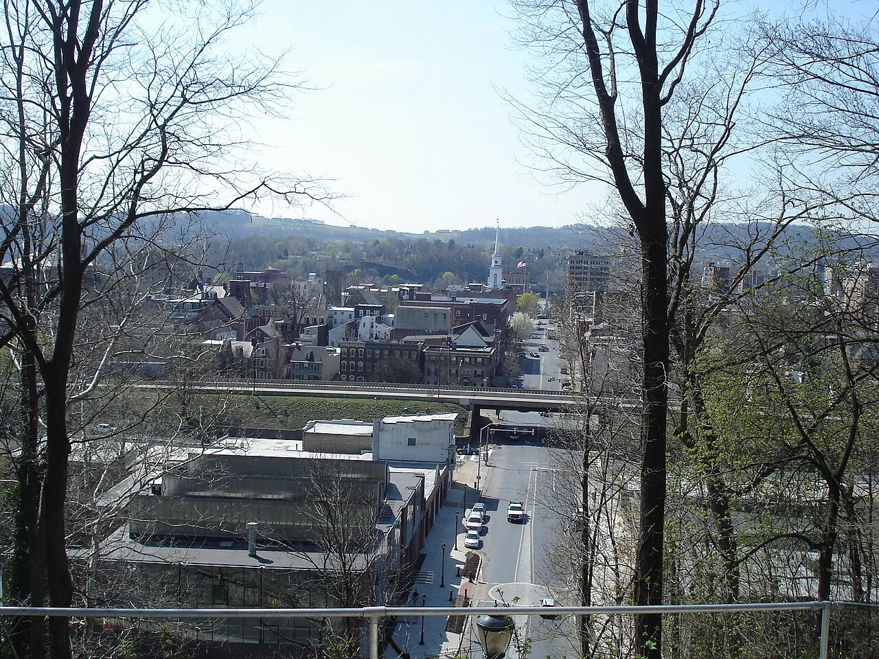 Downtown Easton, Pennsylvania, viewed south from Lafayette College on College Hill.